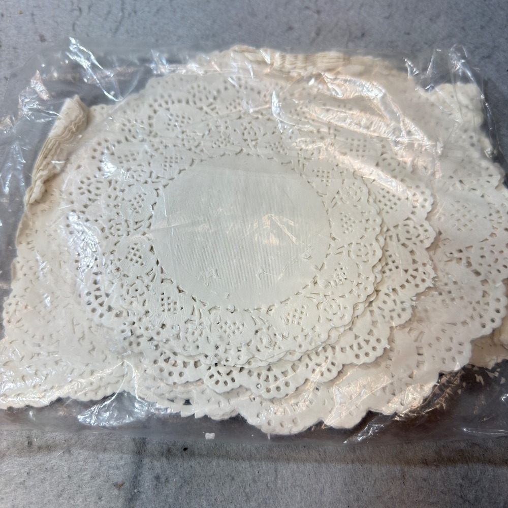 Unbranded Paper Doilies Bulk Pack White New Lace Cutout Round Craft Decor